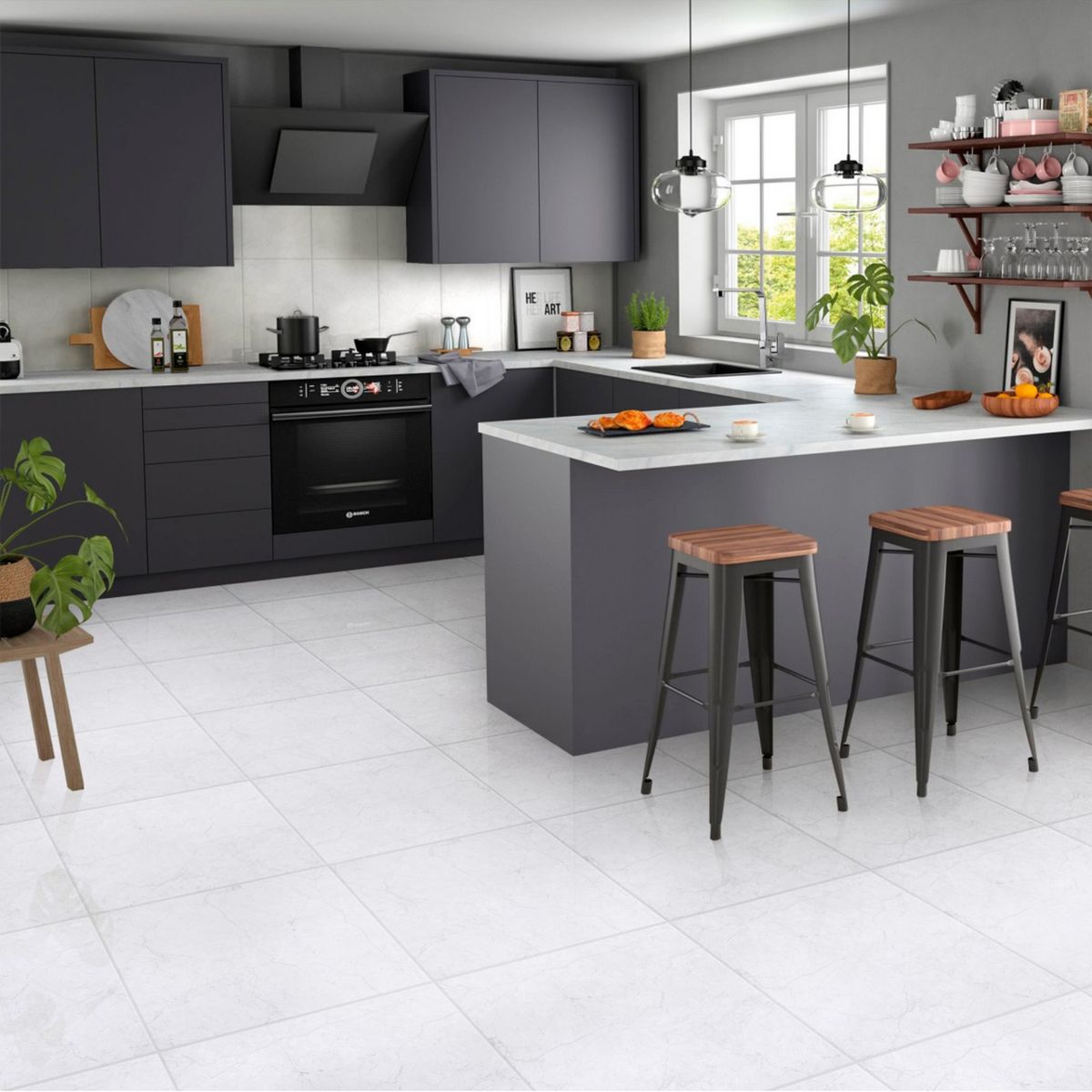 CELIMA - Cerámica Plata Marmolado 45x45cm 2.23m2 Arianna