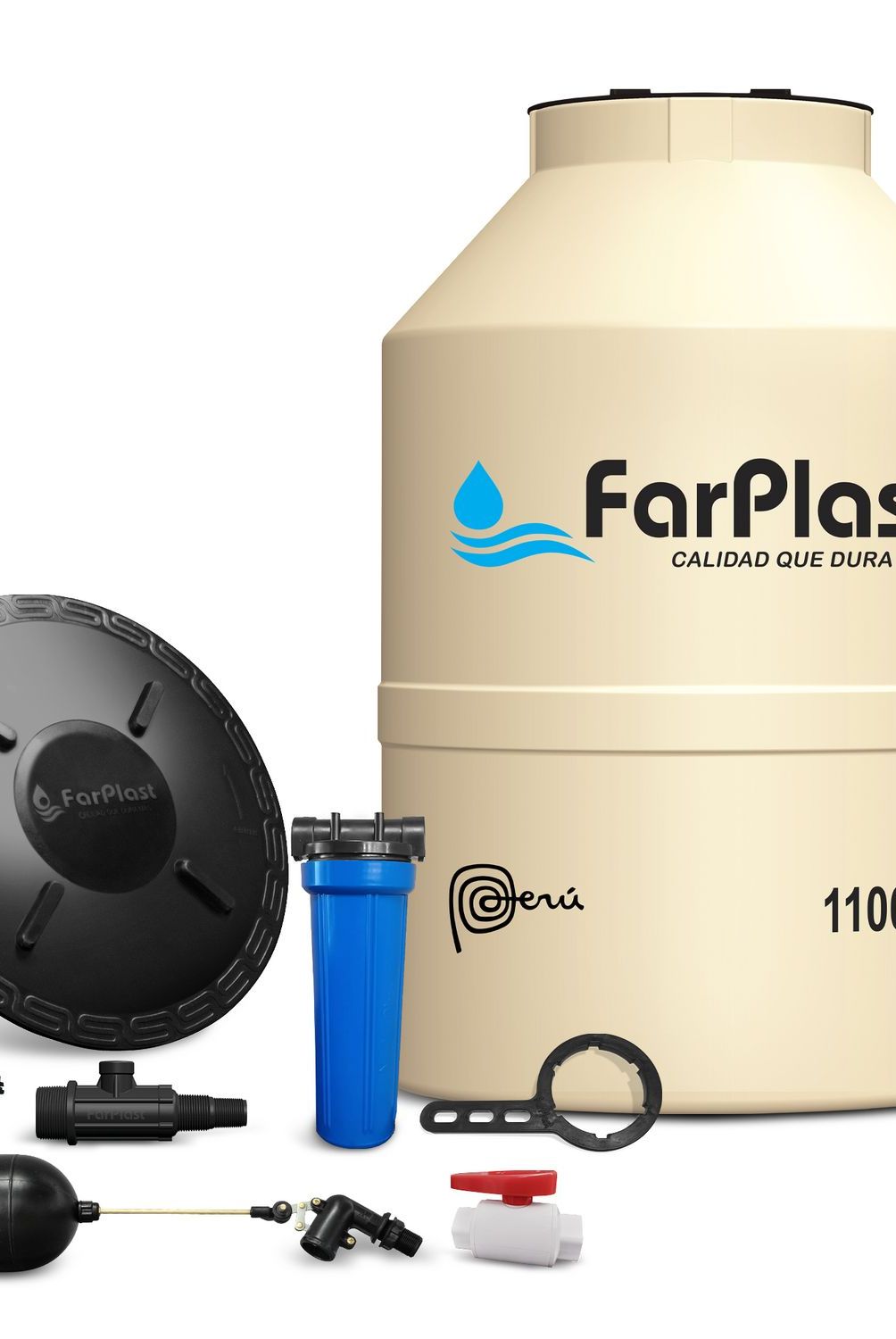 FARPLAST - Tanque de agua Arena Farplast 1100L + Accesorios