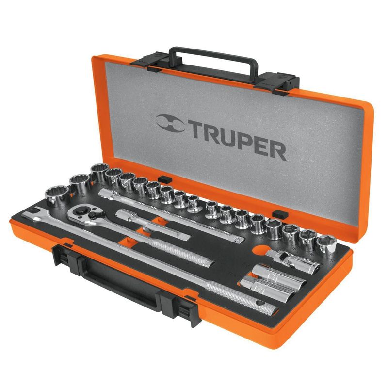 TRUPER - Set de Herramientas Truper Mecánicas 25 Piezas 1/2" 