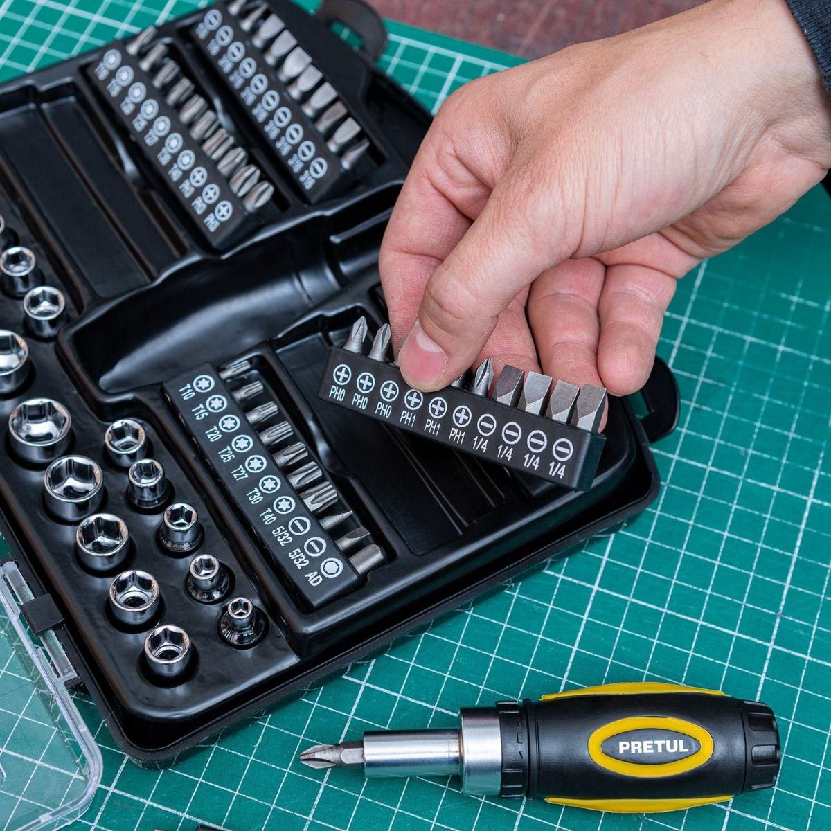  - Set de Herramientas Mecánicas Pretul 81 Piezas 1/4"