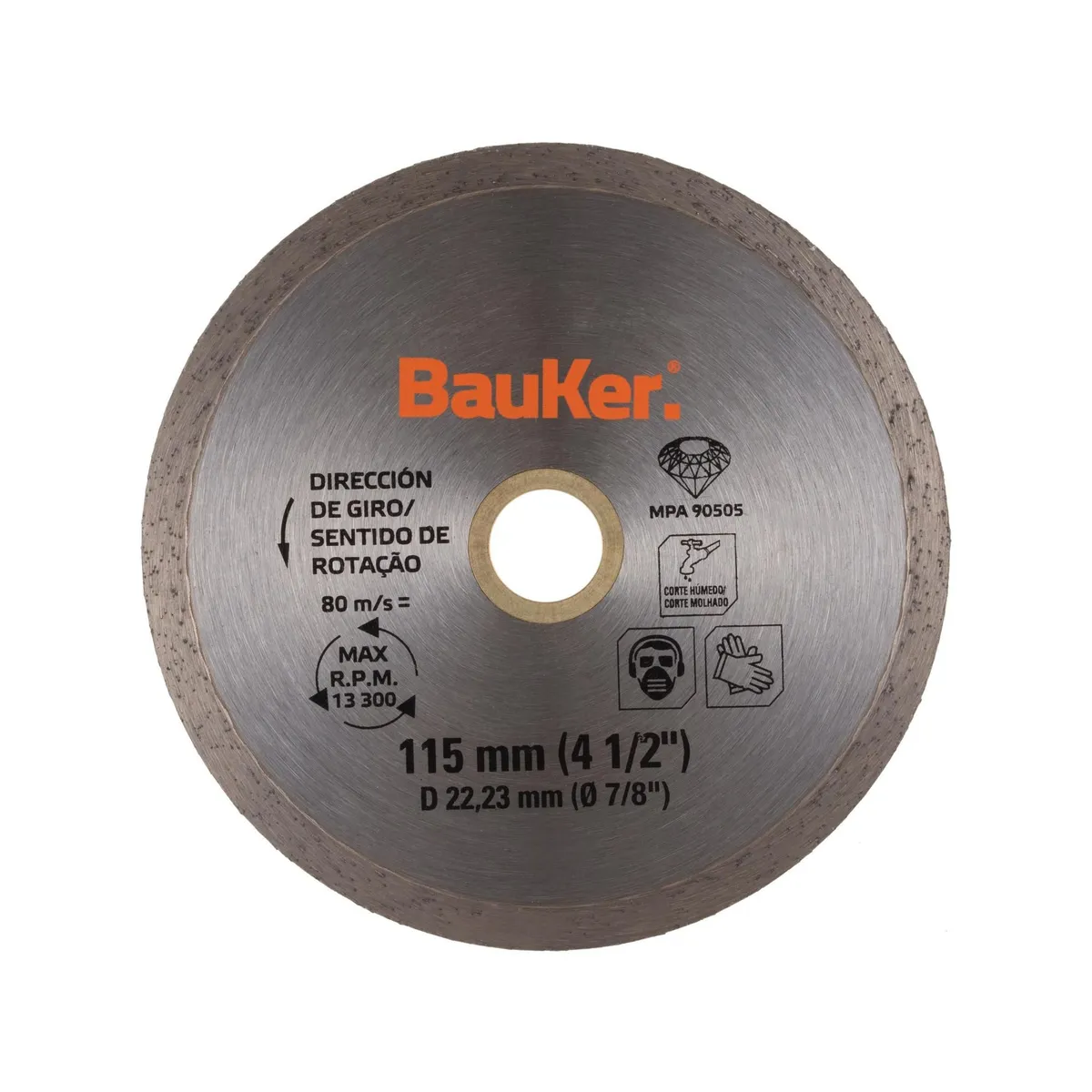 BAUKER - Disco Diamantado para cerámica 4 1/2" Bauker