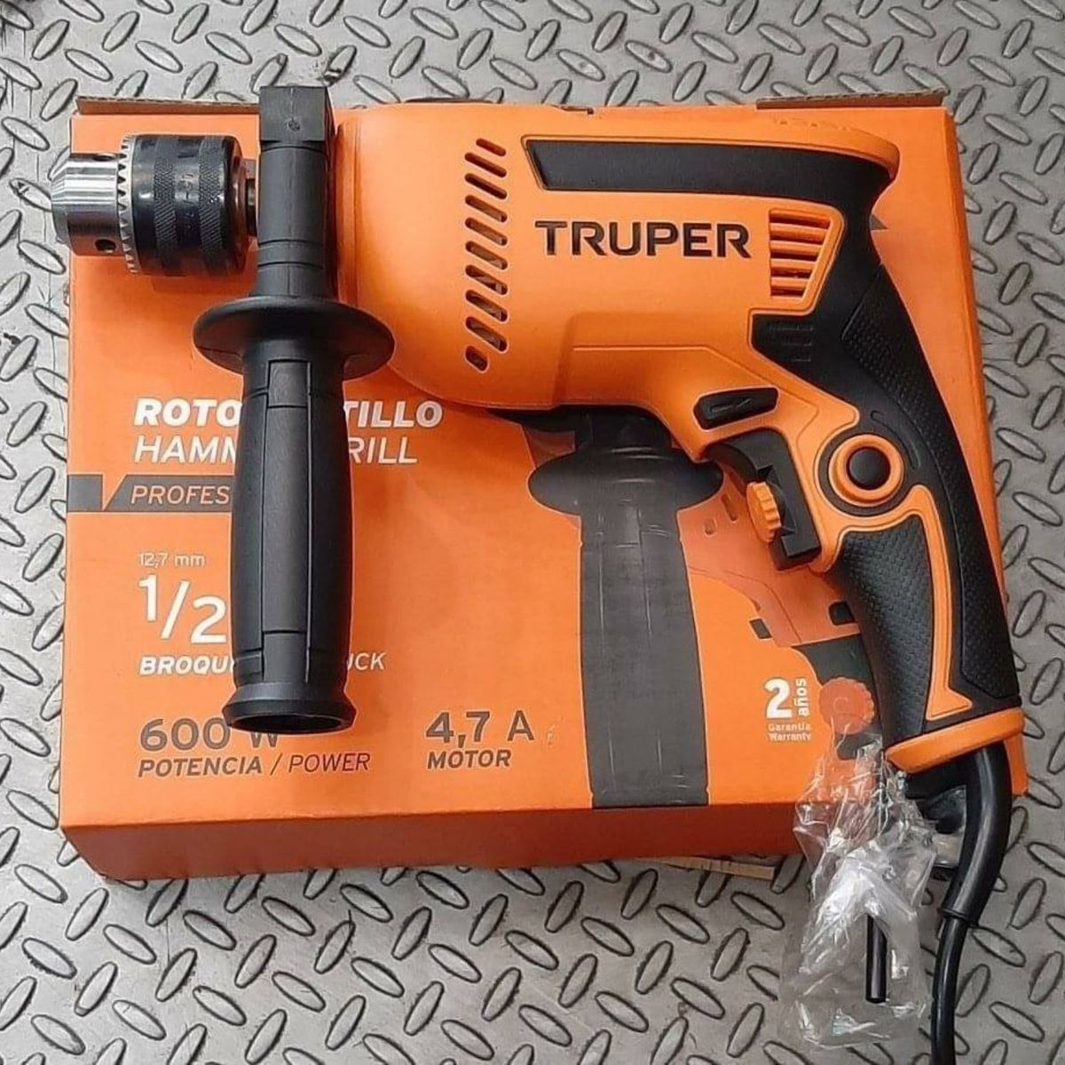 TRUPER - Rotomartillo Eléctrico profesional 1/2" 600W ROTO-1/2A7-2 Truper
