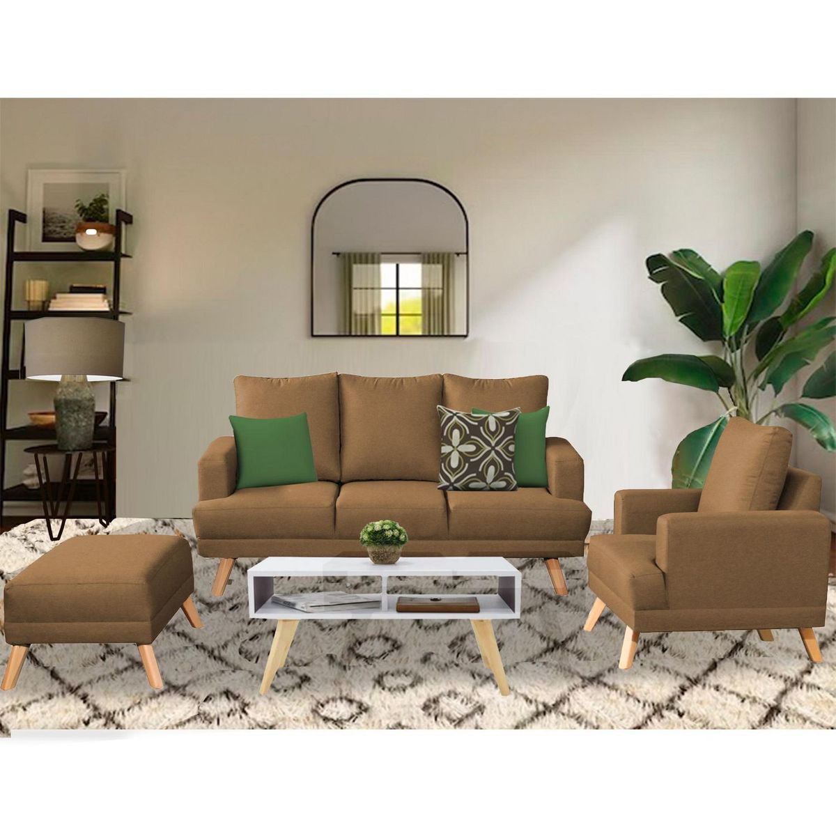 CASA BELLA - Juego de Sala 3-1 + Banqueta Verona