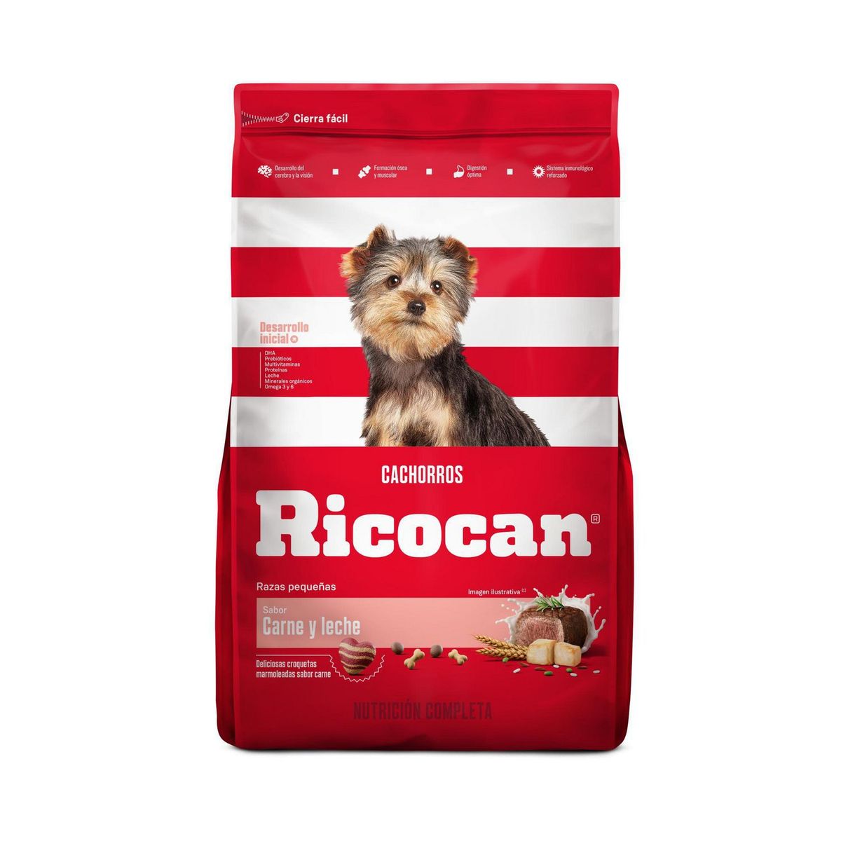 RICOCAN - Ricocan Cachorros Raza Pequeña Alimento para Perros 15 kg Sabor Carne/Leche