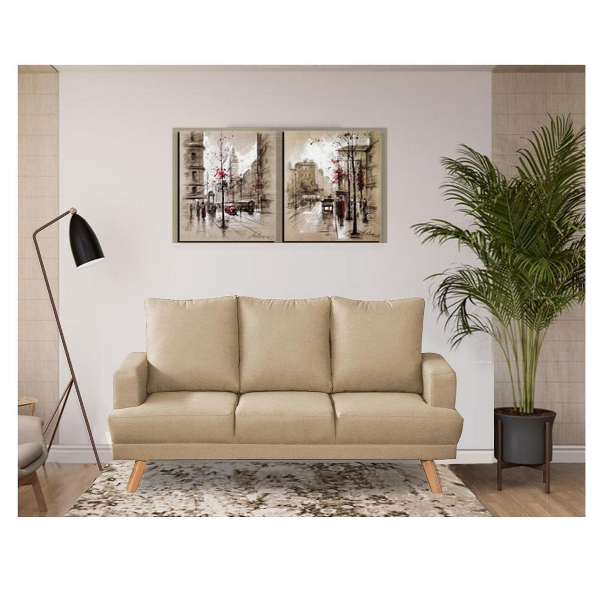 CASA BELLA - Sofá 3 Cuerpos Verona