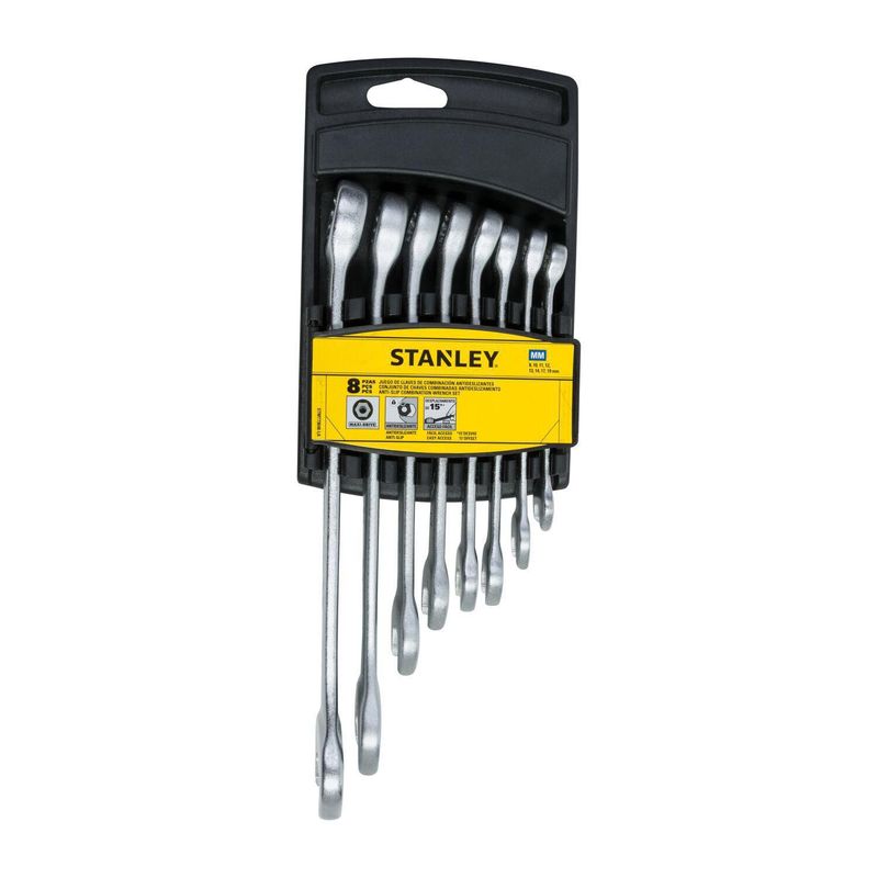 STANLEY - Juego de Llaves Combinadas Stanley  8 Piezas