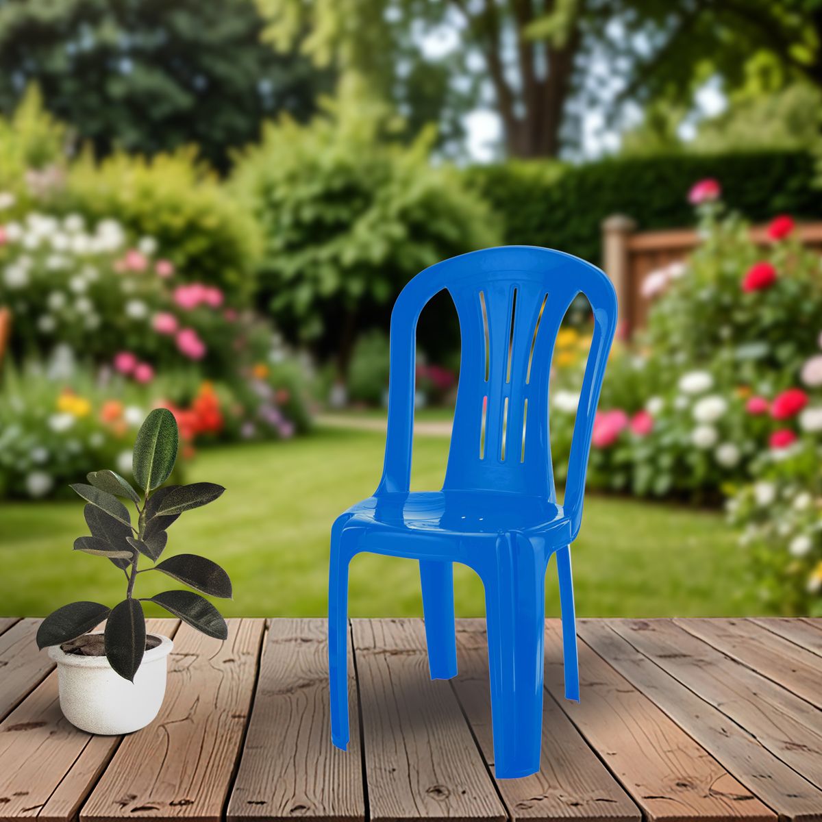 REYPLAST - Silla de Plástico Top Elegant Azul