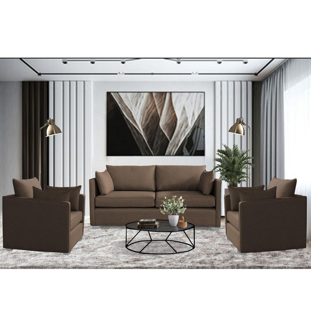 CASA BELLA - Juego de Sala 3-1-1 Modena