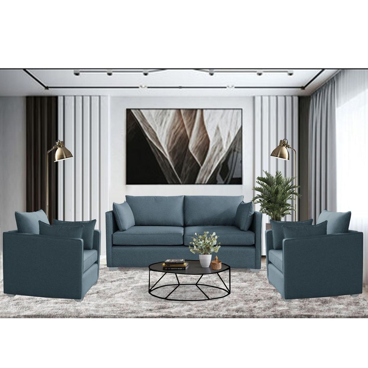 CASA BELLA - Juego de Sala 3-1-1 Modena