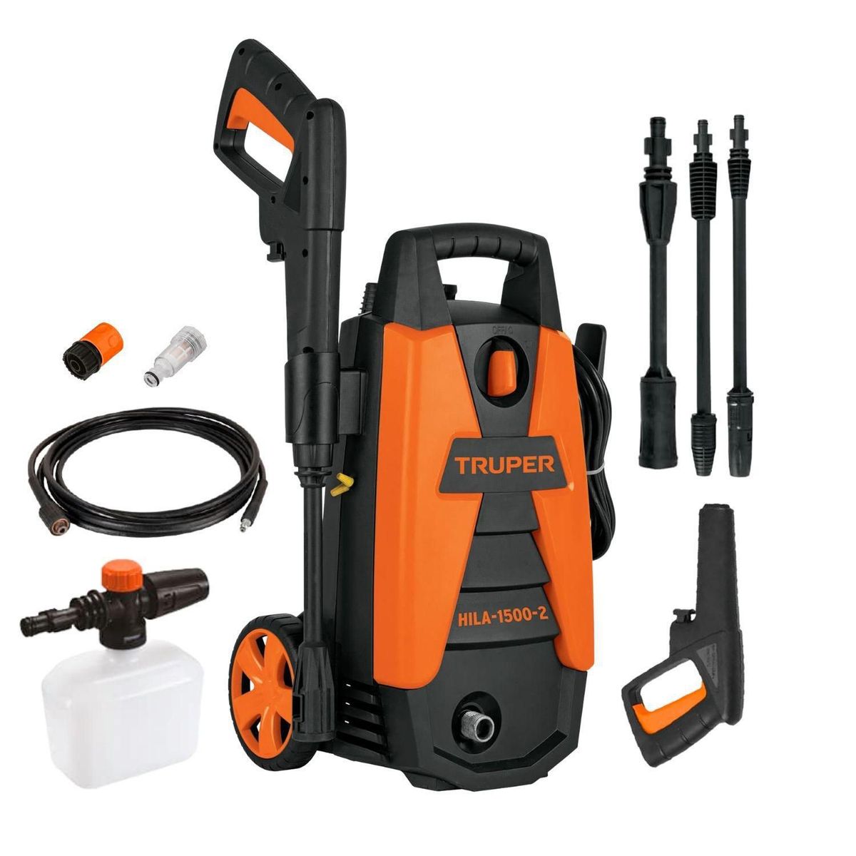 TRUPER - Hidrolavadora Eléctrica 1400W 1500Psi HILA-1500-2 Truper