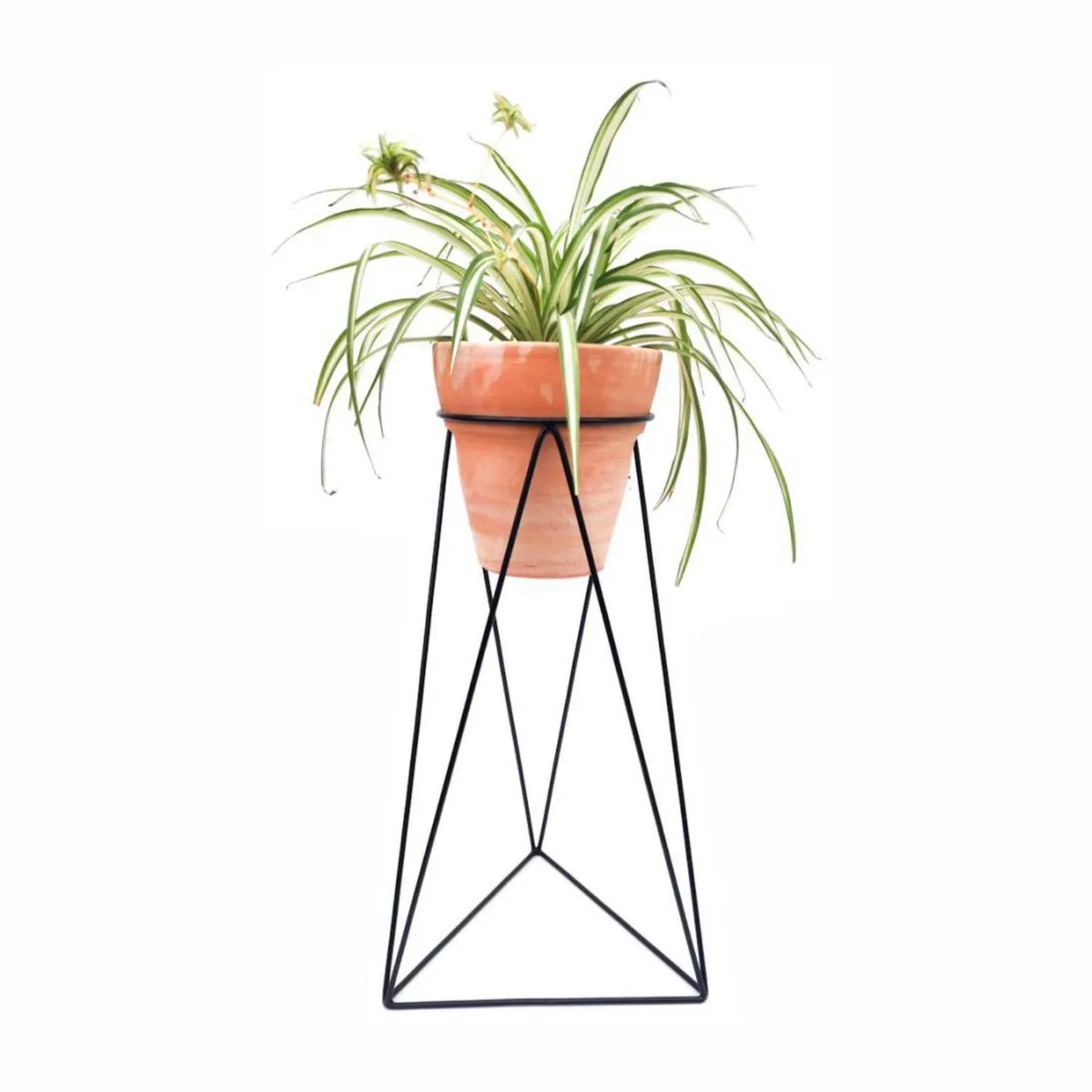 GENERICO - Portamacetas de Pie Triangular 70cm Metal