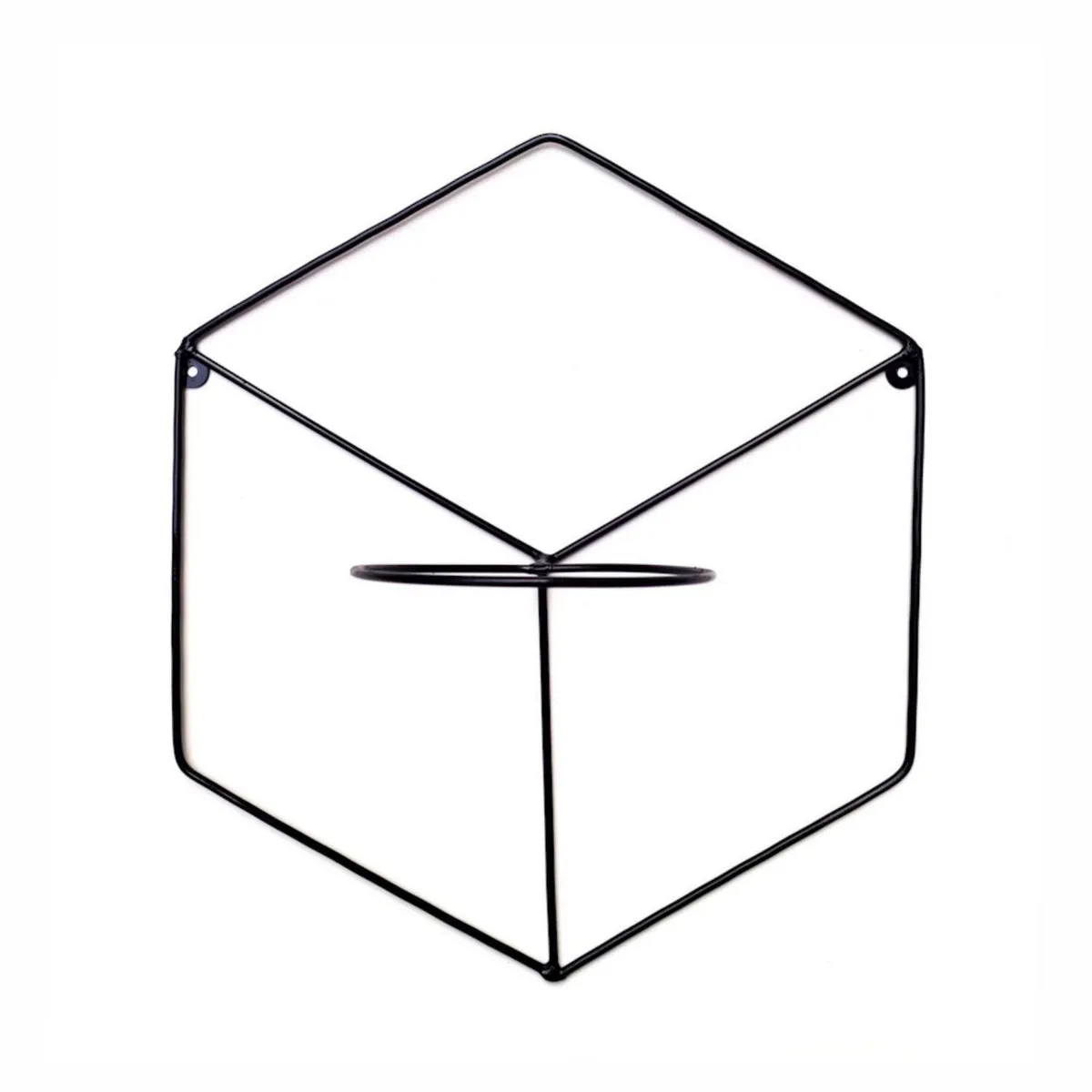 GENERICO - Portamacetas para Pared Hexagonal 14cm Metal