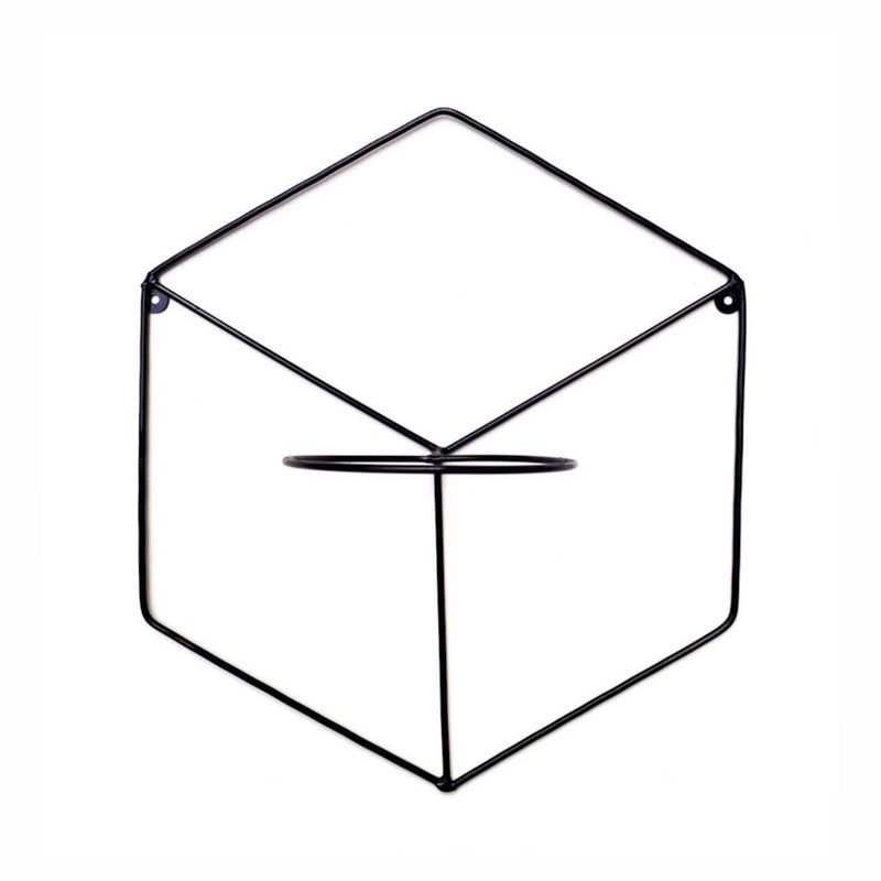  - Portamacetas para Pared Hexagonal 14cm Metal