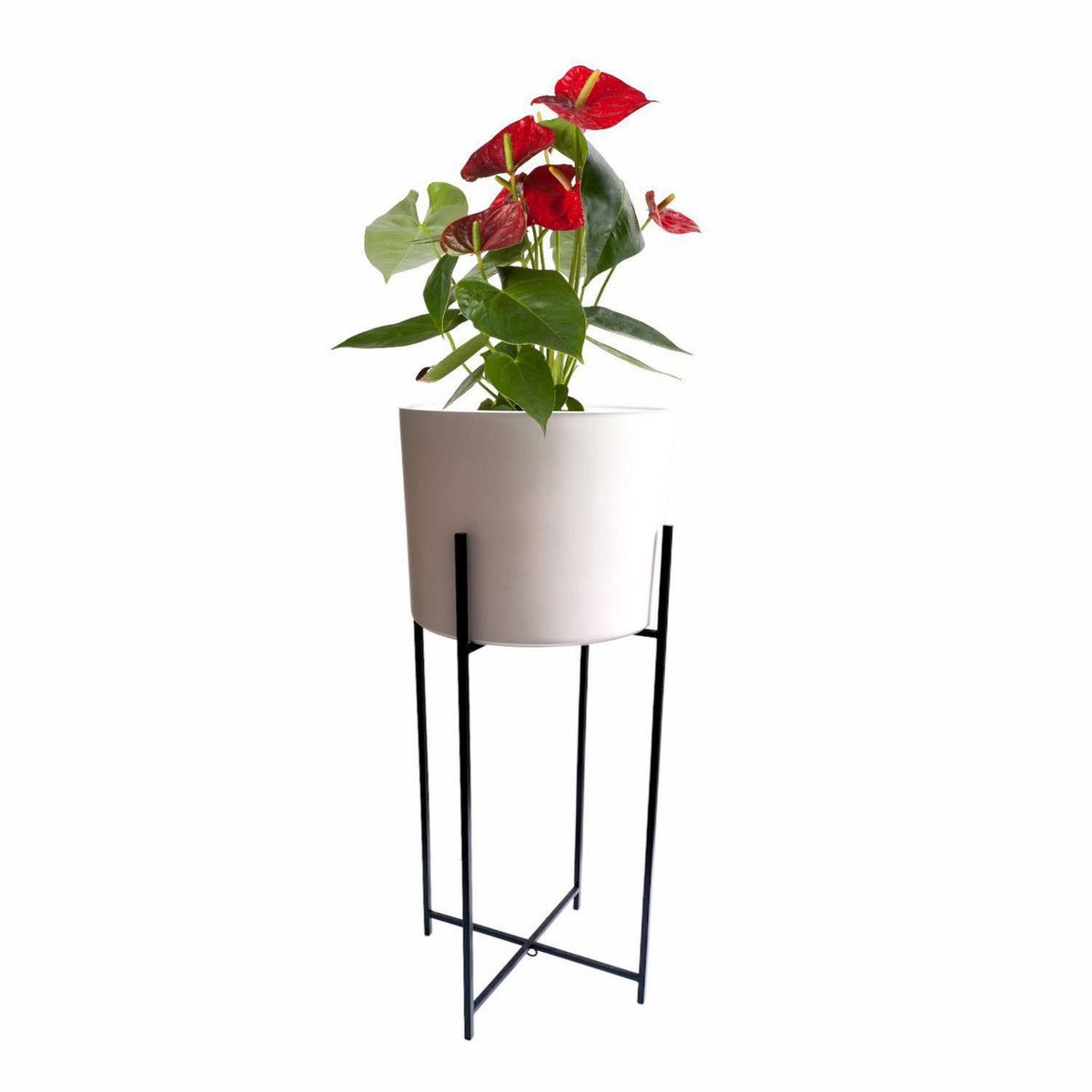 GENERICO - Porta Macetas de Pie Recto 40cm Metal