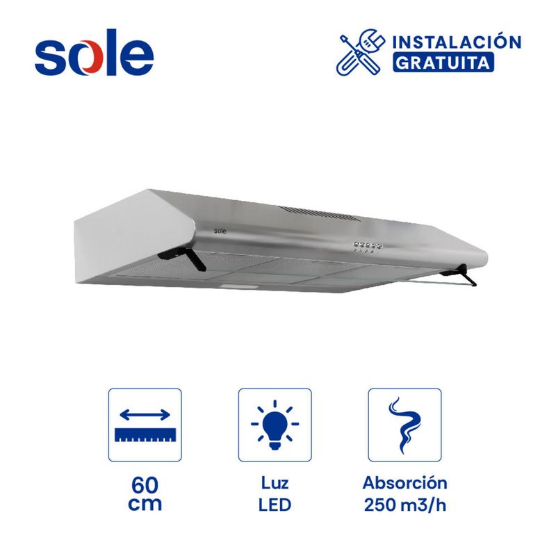 SOLE - Campana Extractora Sole Hera 80 Cm