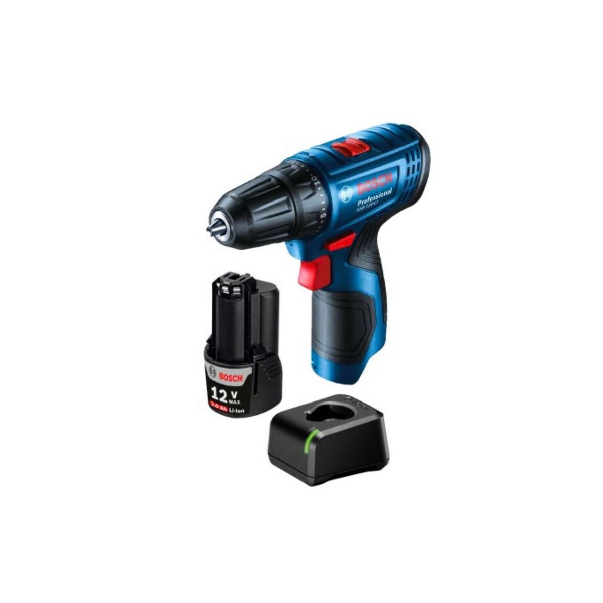 BOSCH - Taladro Atrornillador Inalámbrico Bosch 12V GSR 120-LI + Batería + Cargador Bosch