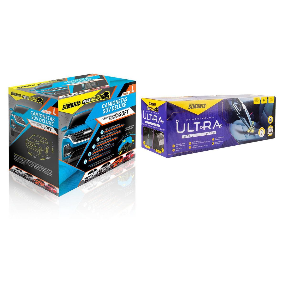 SIMONIZ - Cobertor Funda Para Camioneta Soft Cover T-L + Aspiradora Ultra