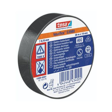 Cinta Aislante Tesaflex 20mx19mm Negro