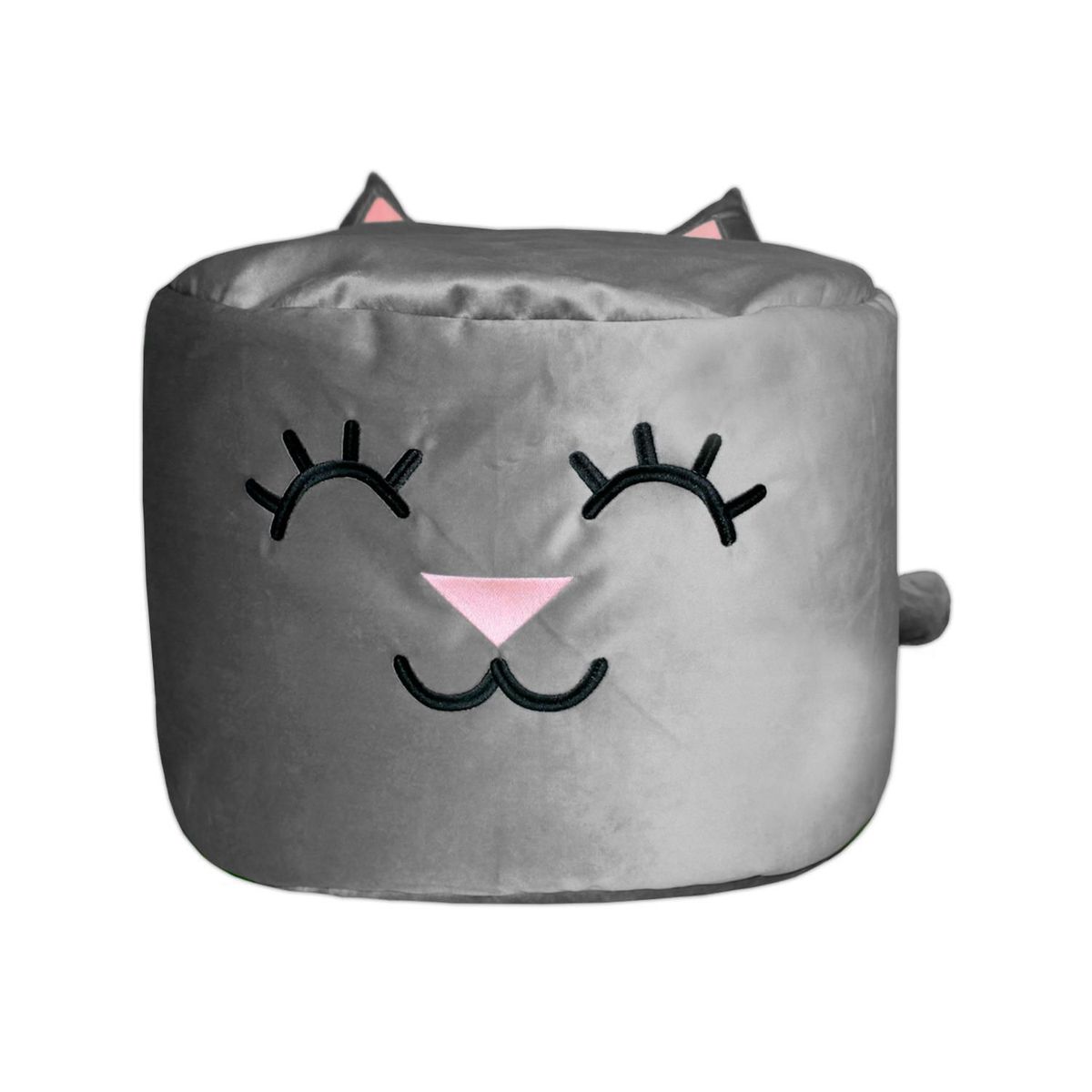 TACATACAPUFFS - Puff Terciopelo Kitty Plomo