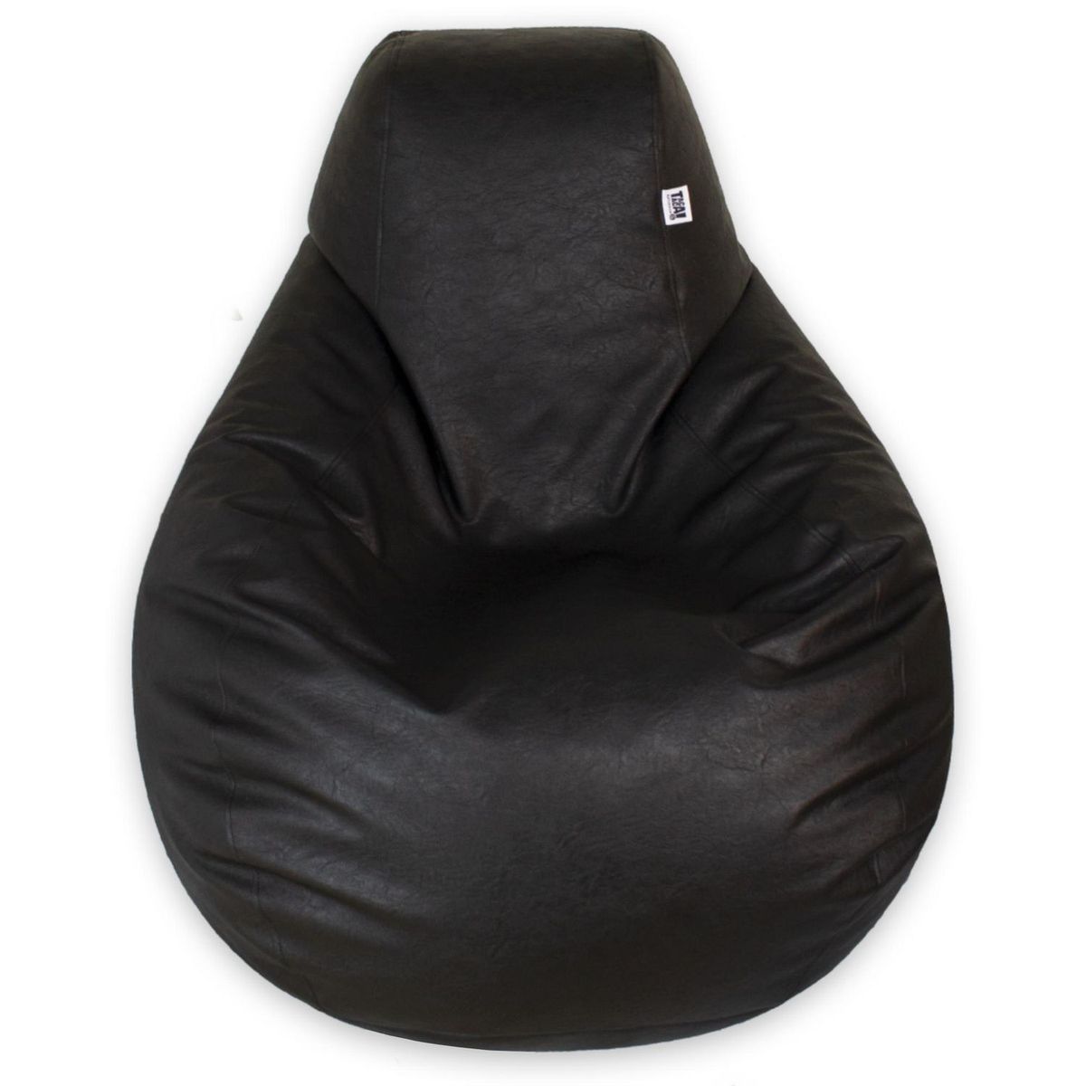 TACATACAPUFFS - Puff Grande Pera Cuerina Negro