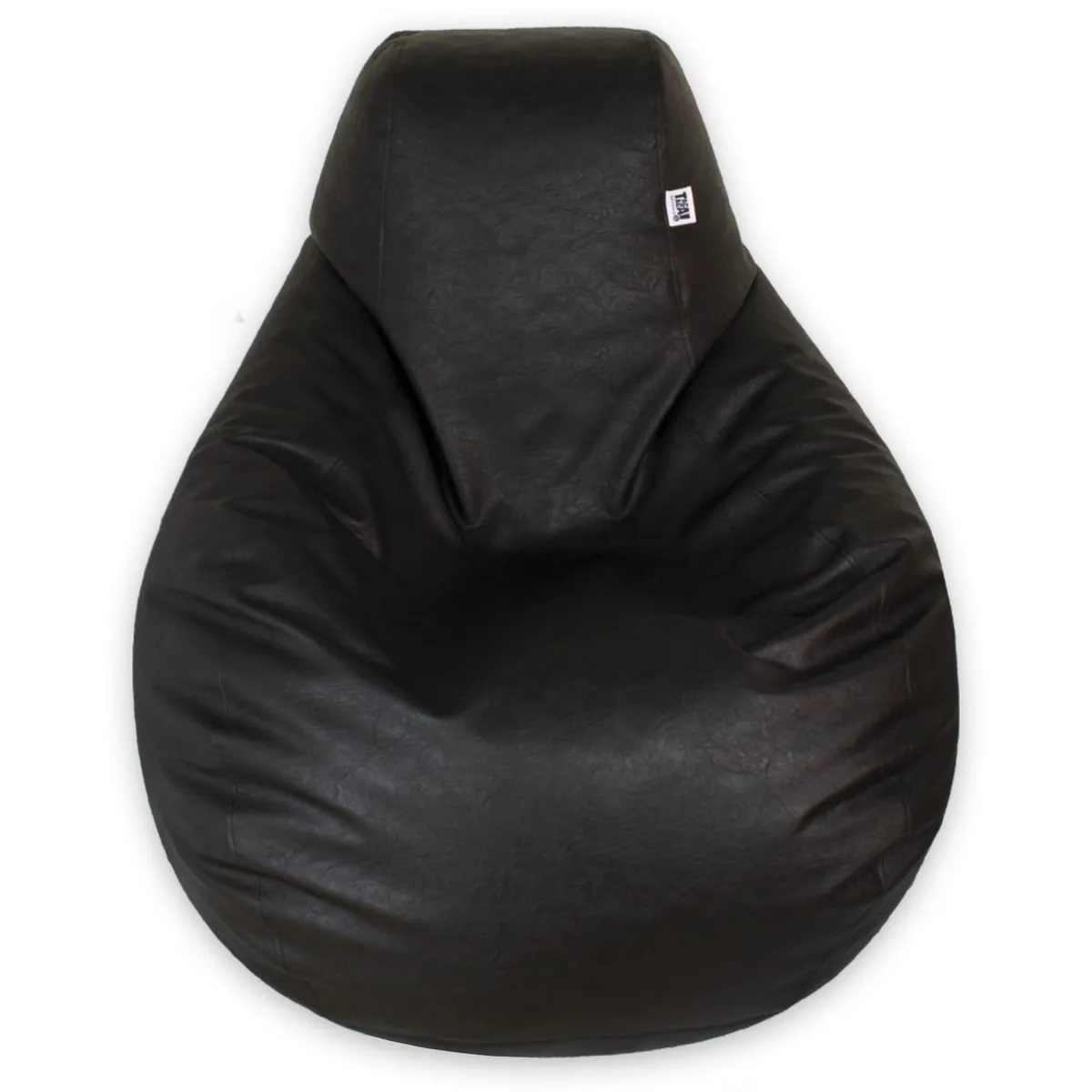 TACATACAPUFFS - Puff Grande Pera Cuerina Negro