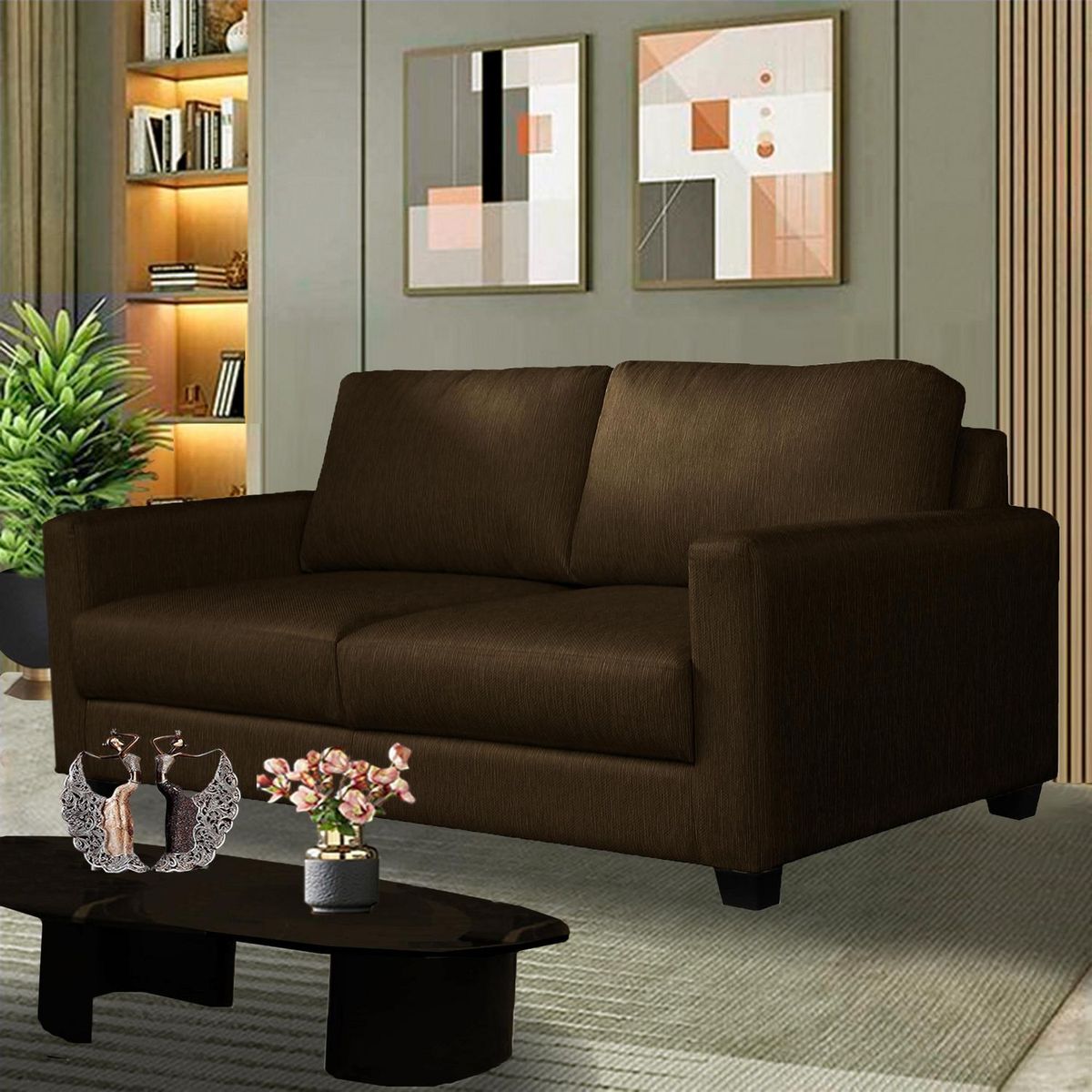 CASA BELLA - Sofá 3 Cuerpos Milán Marrón