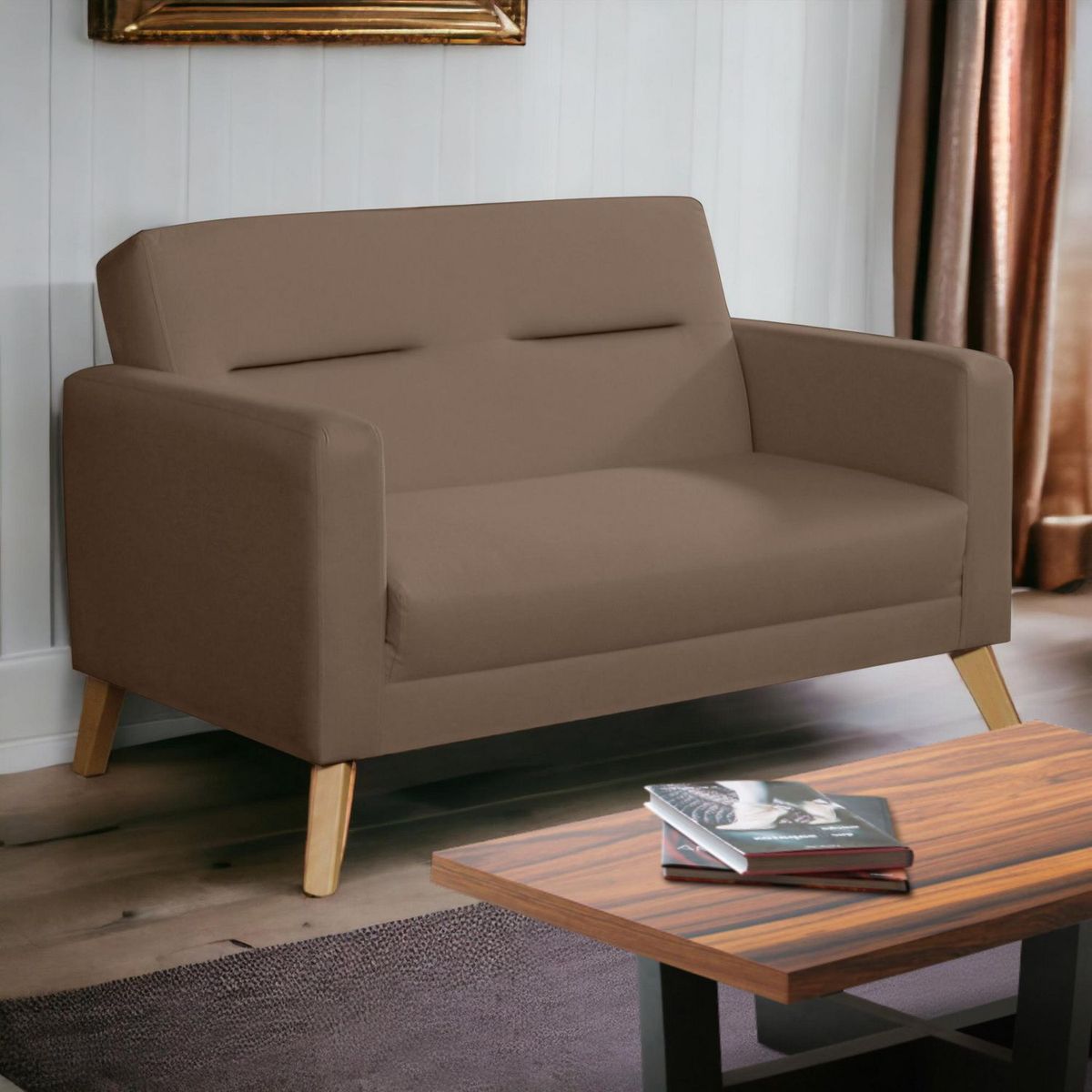 CASA BELLA - Sofá 2 Cuerpos Bolzano Marrón