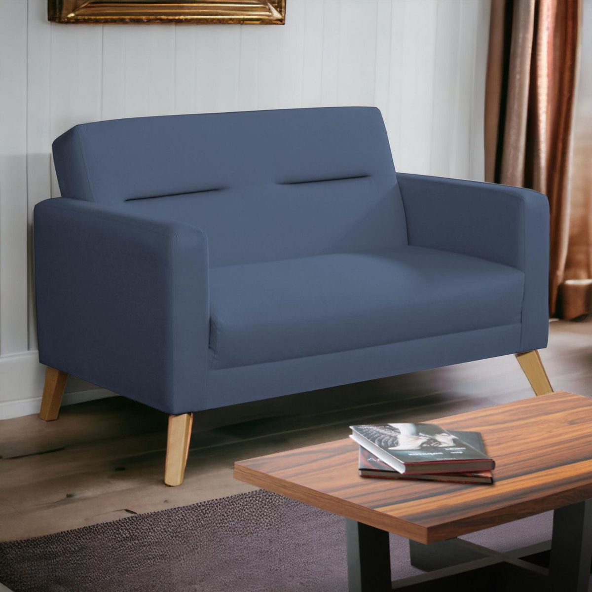 CASA BELLA - Sofá 2 Cuerpos Bolzano Acero