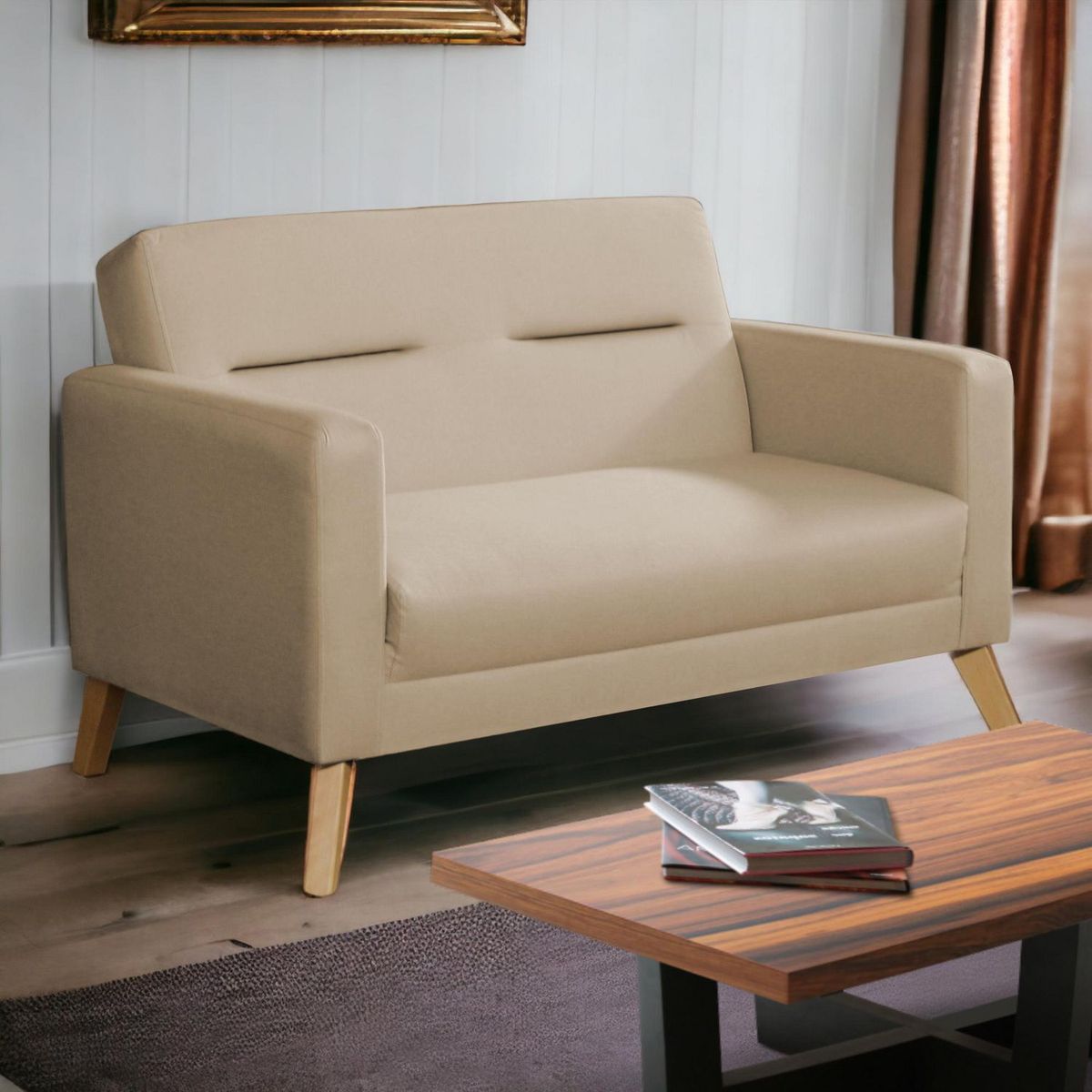 CASA BELLA - Sofá 2 Cuerpos Bolzano Beige