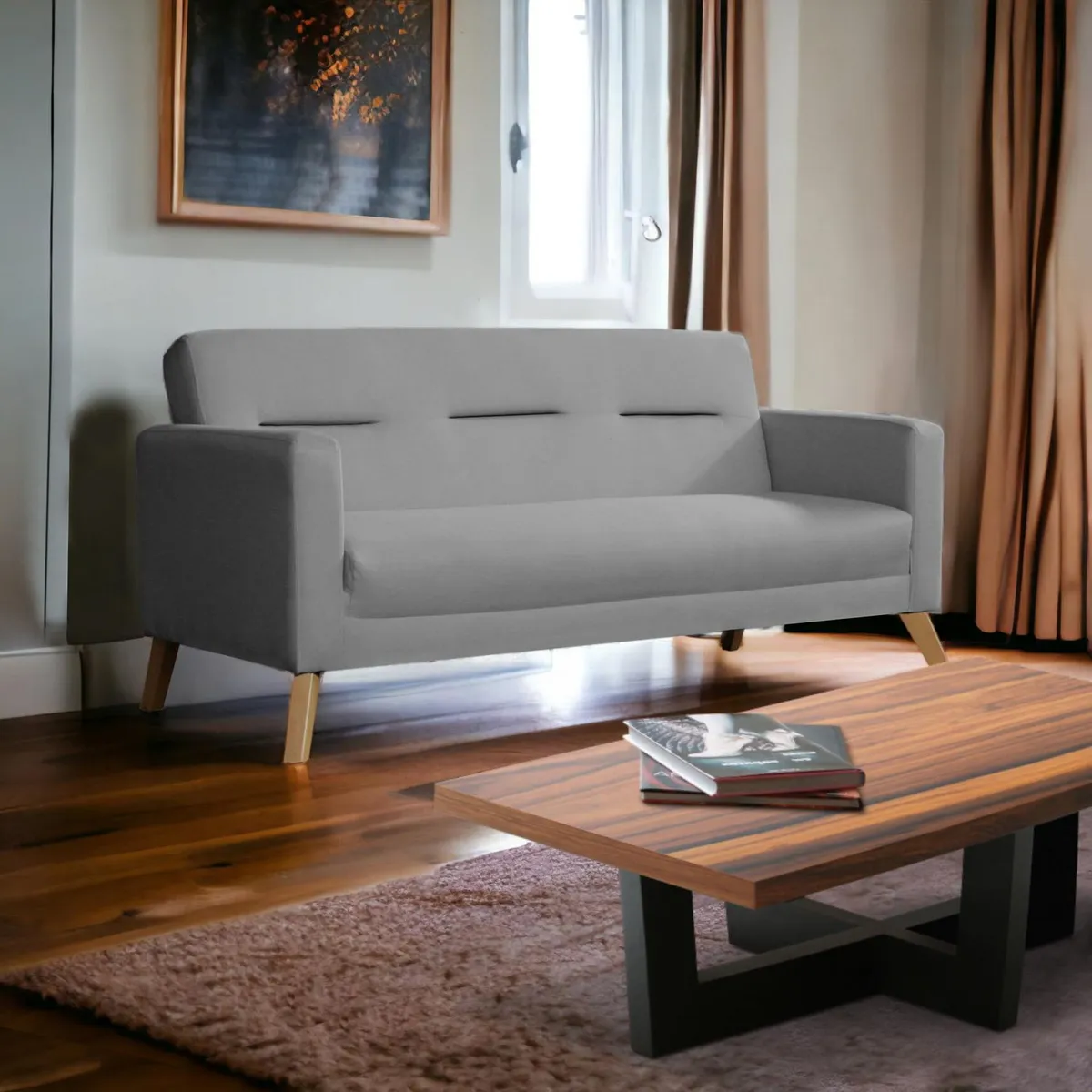 CASA BELLA - Sofá 3 Cuerpos Bolzano Gris