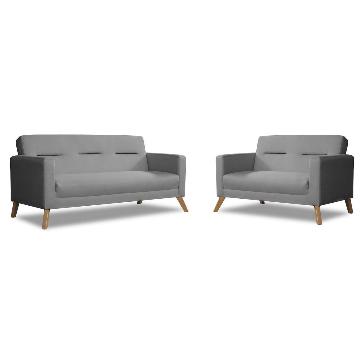 CASA BELLA - Juego de Sala 3-2 Cuerpos Bolzano Gris