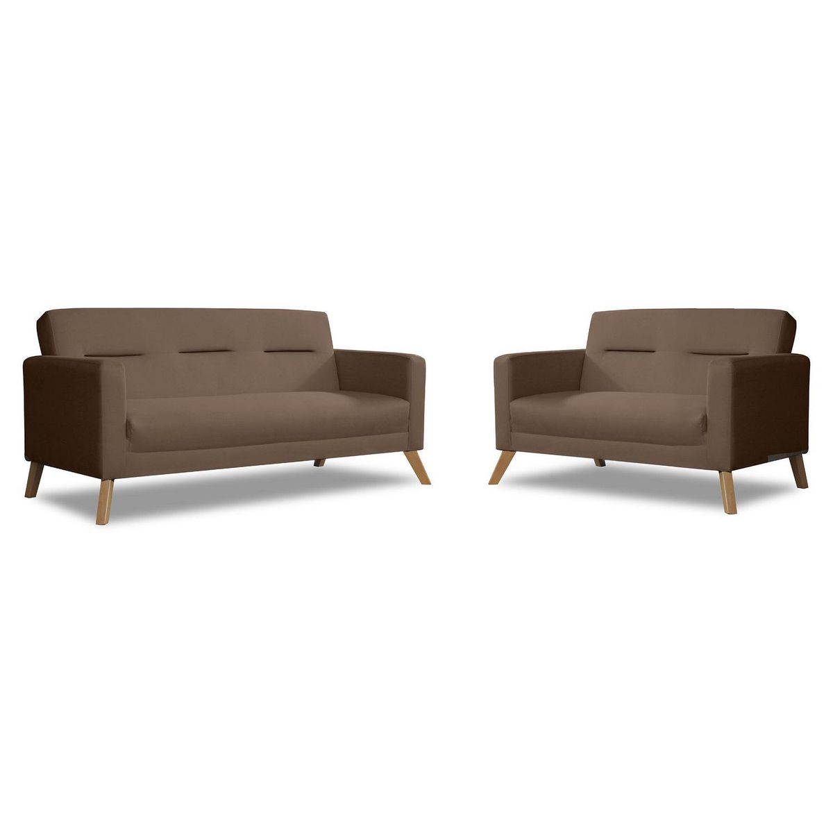 CASA BELLA - Juego de Sala 3-2 Bolzano Marrón