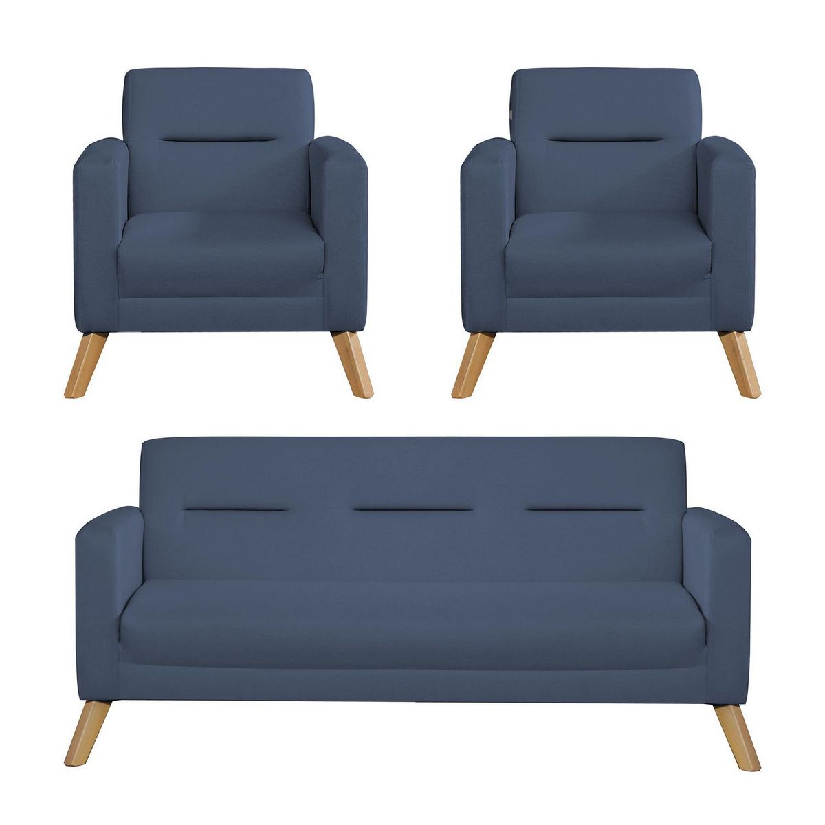 CASA BELLA - Juego de Sala 3-1-1 Cuerpos Bolzano Acero