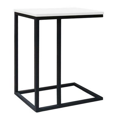 Mesa Auxiliar Tipo C Blanco/Negro