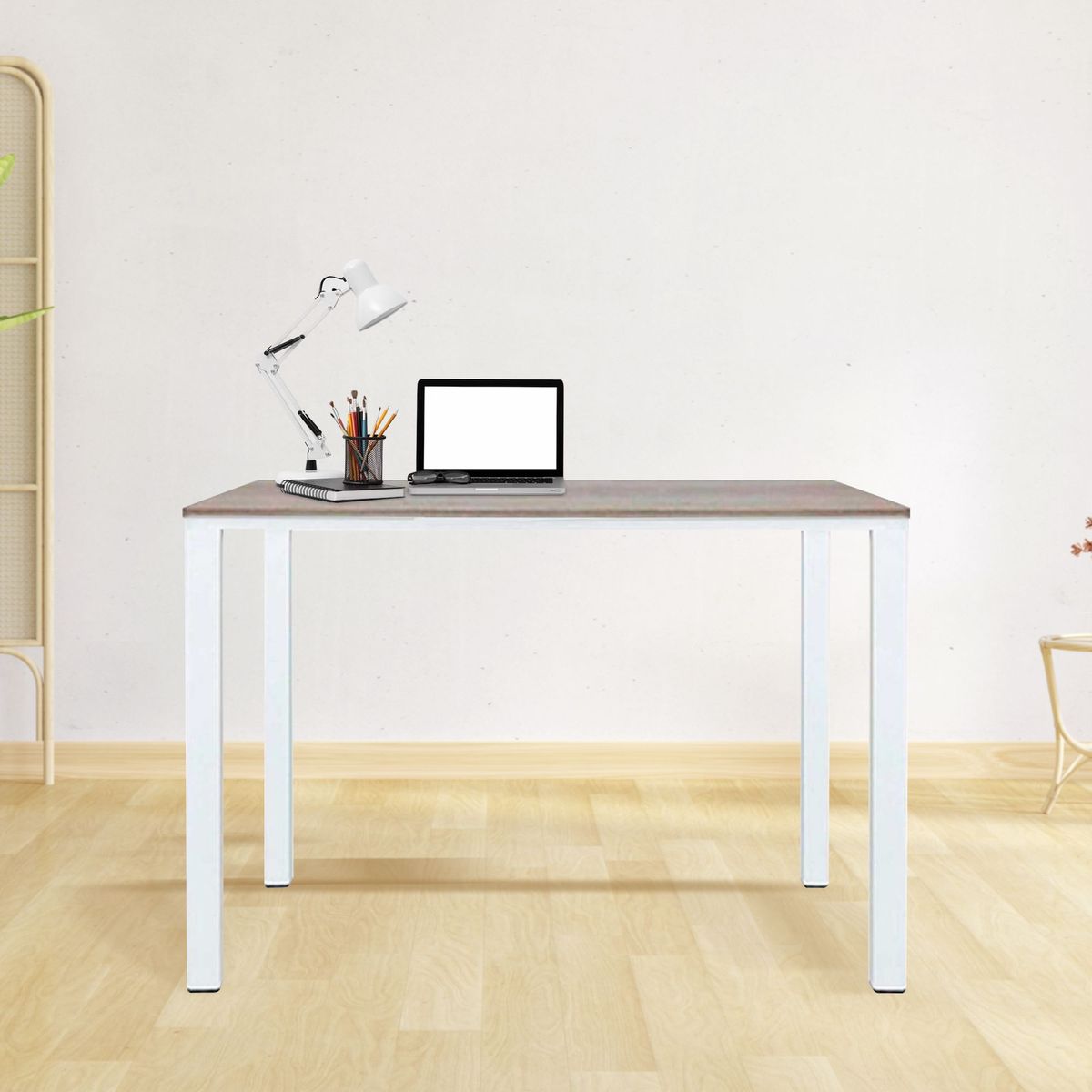 ZIYAZ - Escritorio Krona 12x60cm Blanco/Cenizo