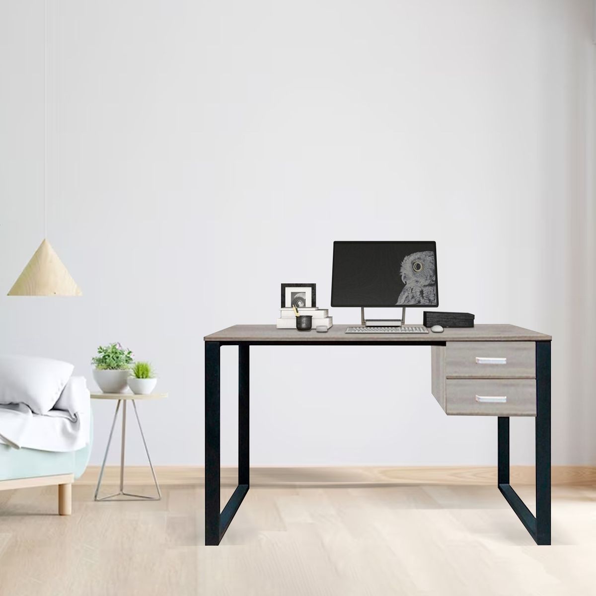 ZIYAZ - Escritorio OH Negro/Cenizo