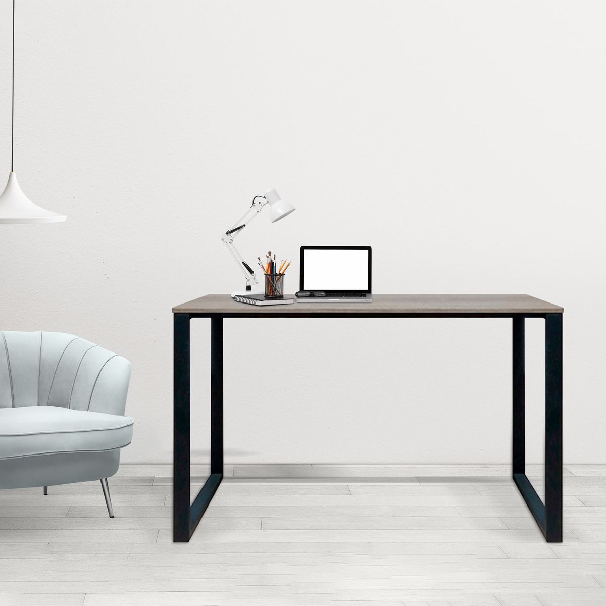 ZIYAZ - Escritorio OH Negro/Cenizo 120x60cm