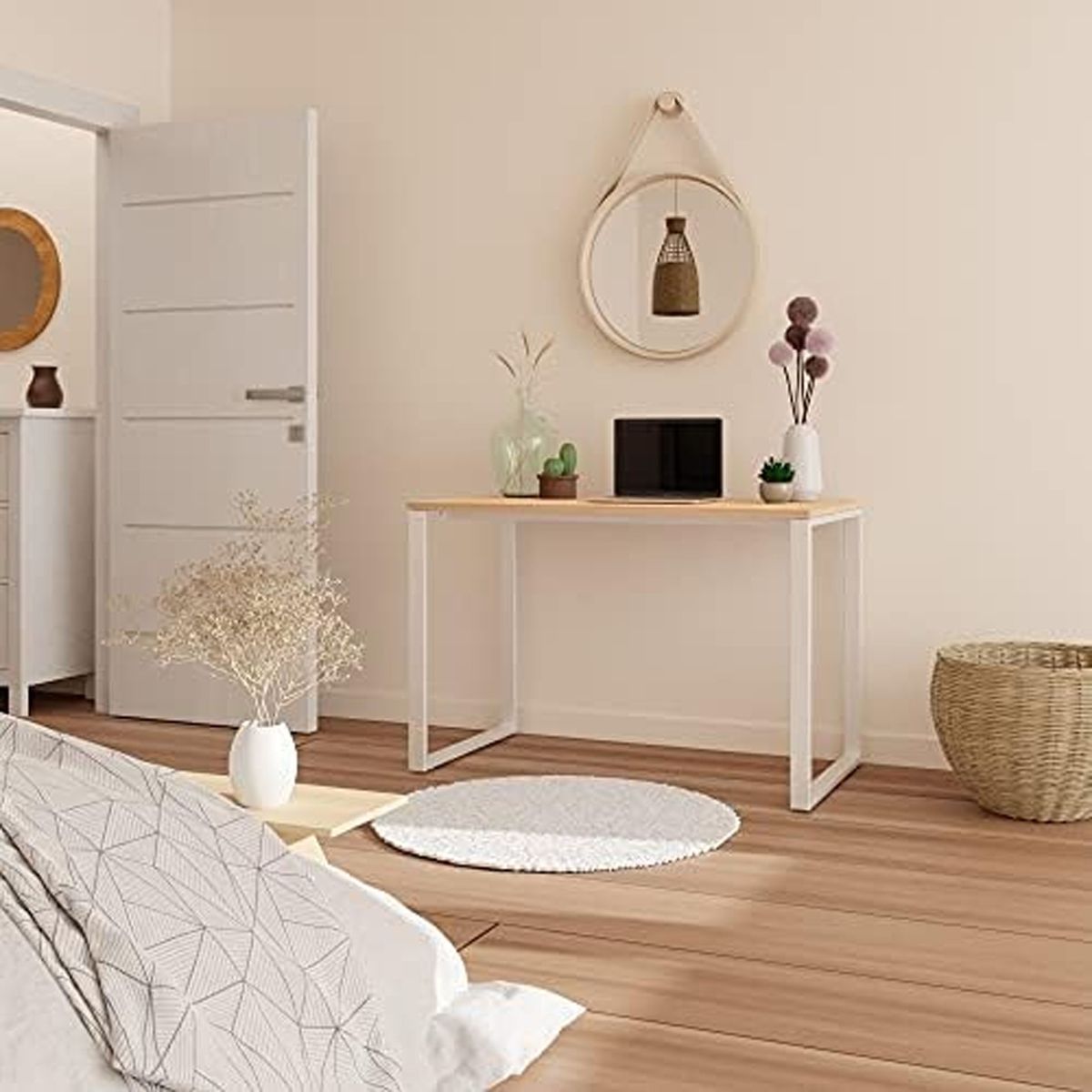 ZIYAZ - Escritorio OH Blanco/Cenizo 90x50cm