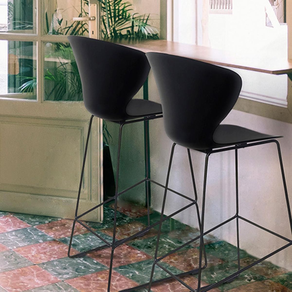 ZIYAZ - Silla Bar Maylif Negro H64