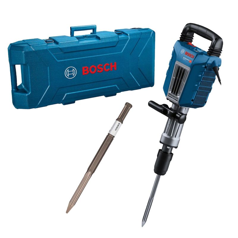 BOSCH - Martillo Demoledor Bosch GSH 14 C 1750W + Maletín de Plástico + Cincel HEX 22 400MM