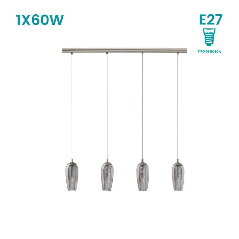 EGLO - Lámpara Colgante Led Farsala 4L G9 Eglo