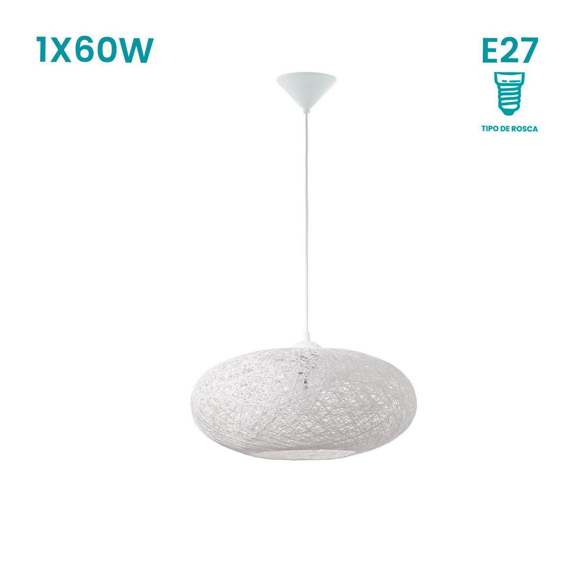 EGLO - Lámpara Colgante Campilo 1L E27 Eglo