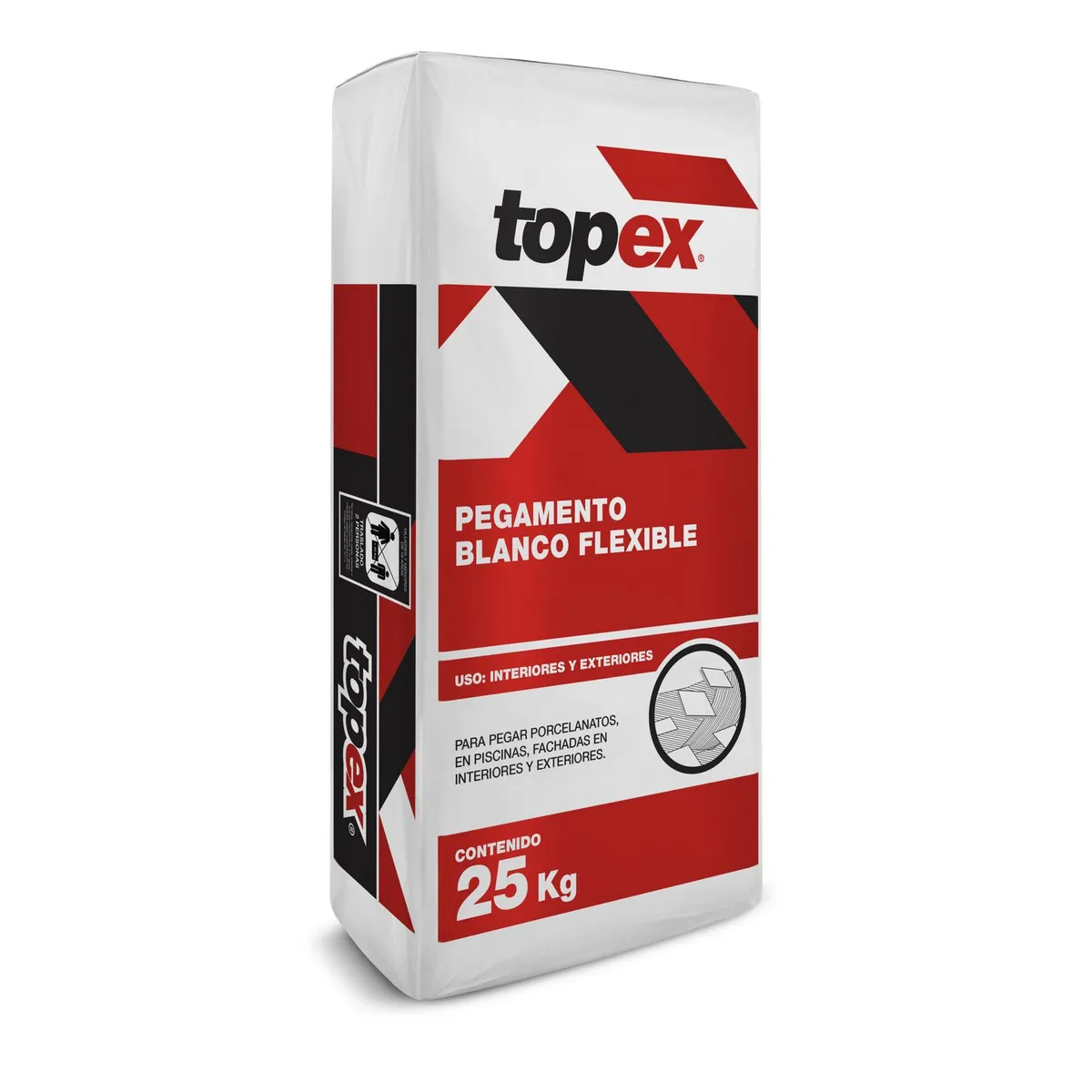 TOPEX - Pegamento para Porcelanatos Topex Blanco Flexible 25kg