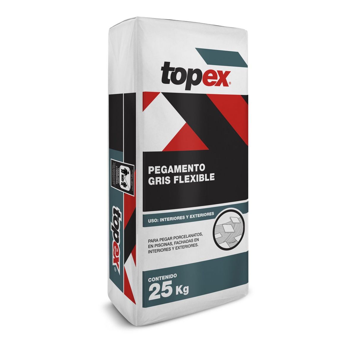 TOPEX - Pegamento para Porcelanatos Topex Gris Flexible 25kg