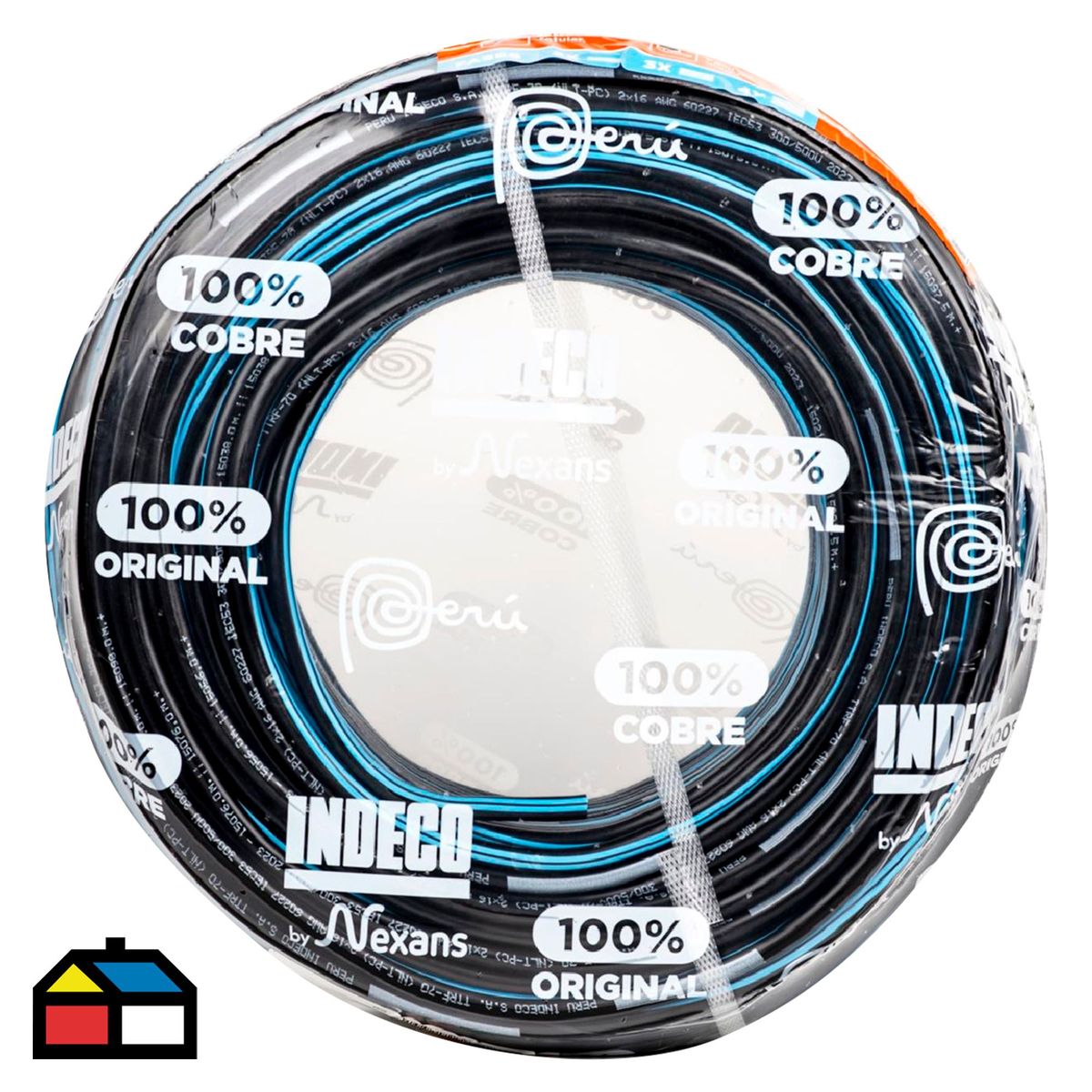 INDECO - Cable Vulcanizado 2X16AWG 100 Metros