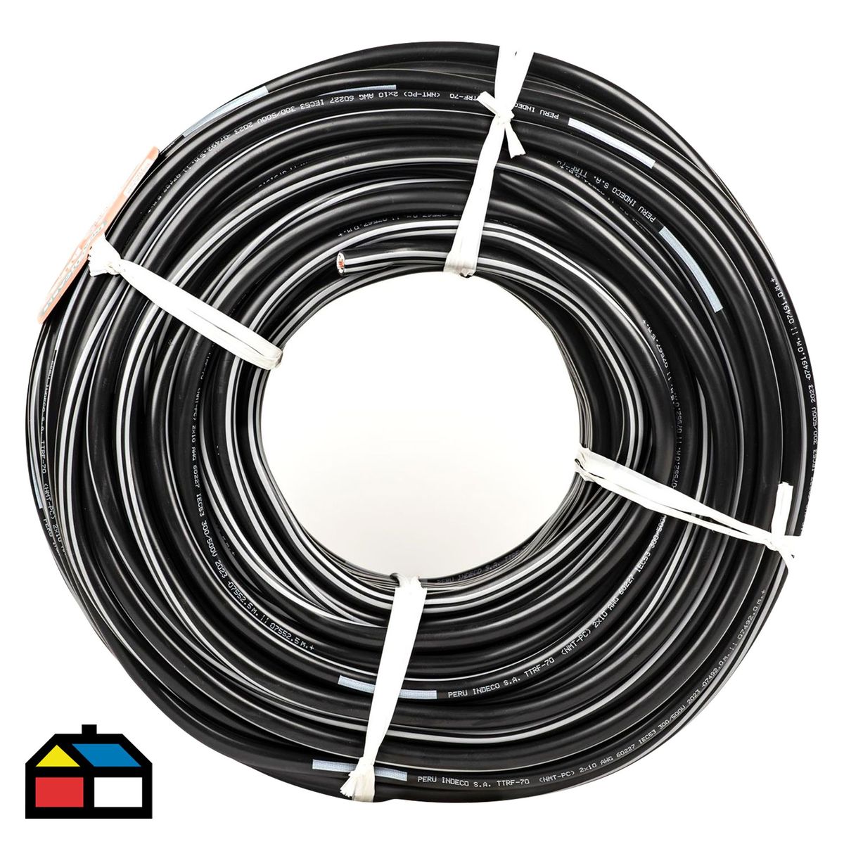 INDECO - Cable Vulcanizado 2X10AWG 100 Metros