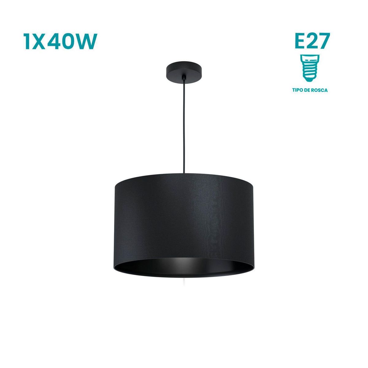 EGLO - Lámpara Colgante Maserlo 1 1L E27 Eglo