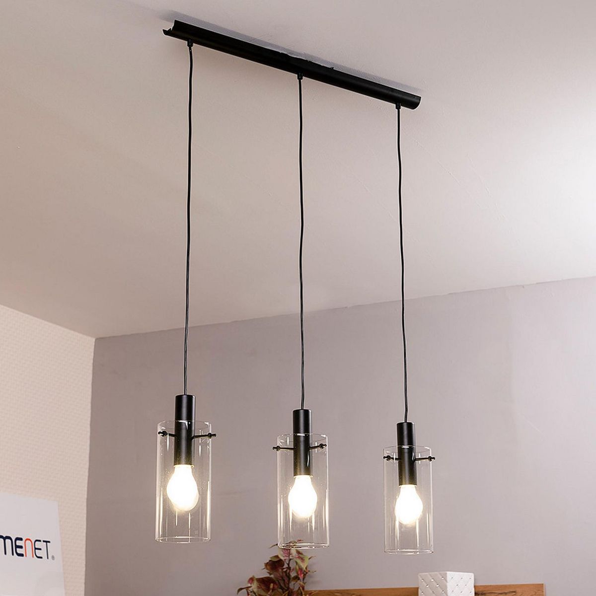 EGLO - Lámpara Colgante Montefino 3L E27 Eglo