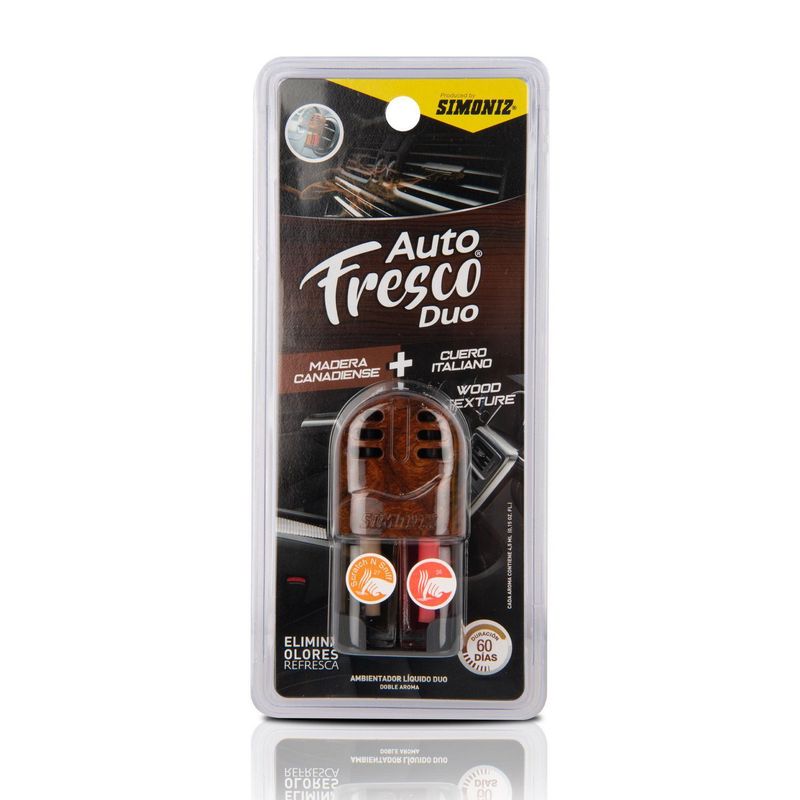 SIMONIZ - Ambientador para Auto Simoniz Duo Auto Frescor Mad/Cuero 4.5 Ml