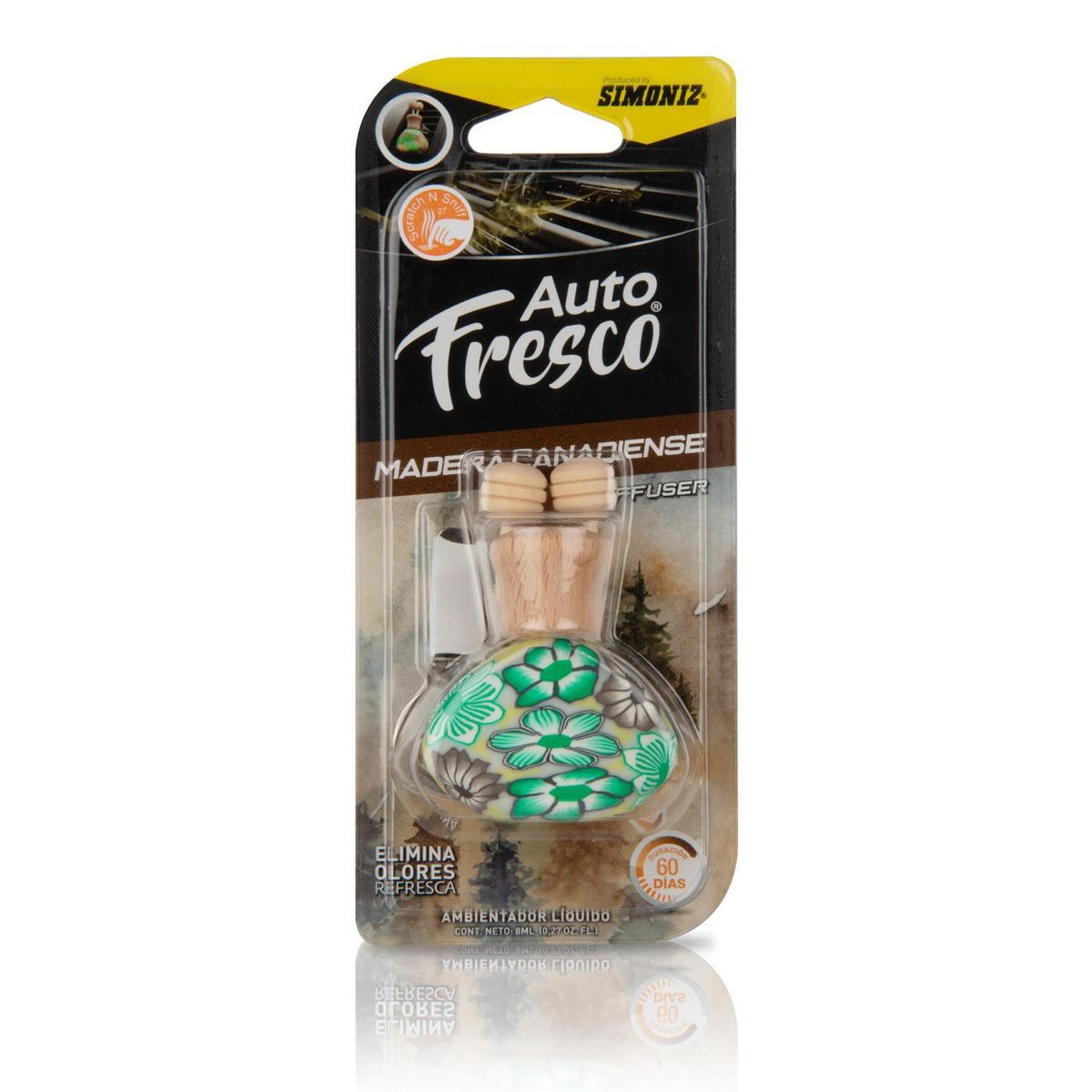 SIMONIZ - Ambientador para Auto Simoniz Difusor Cubo Fresco Madera 5Ml